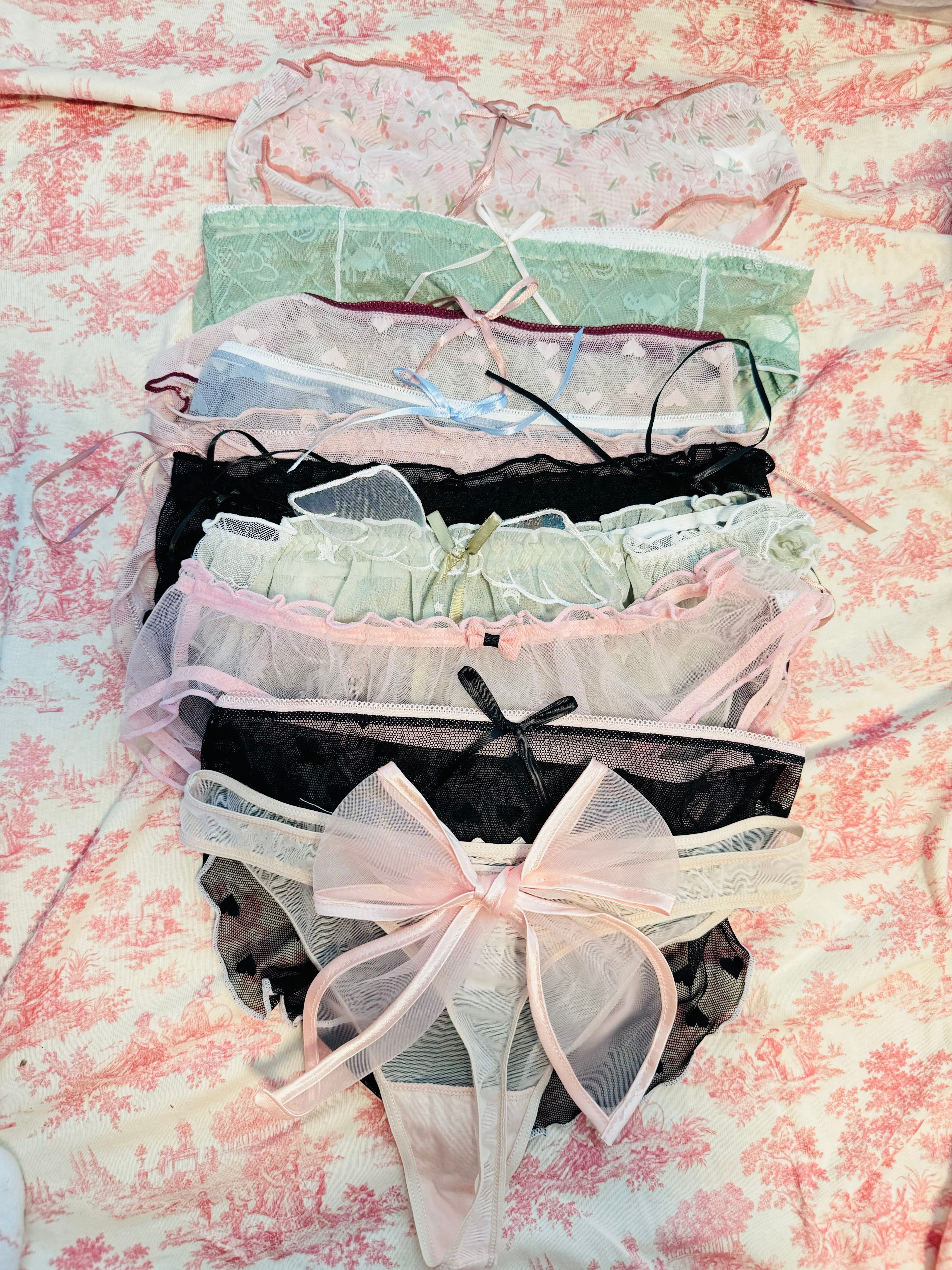 coquette ruffle lace panties plus size cute panties