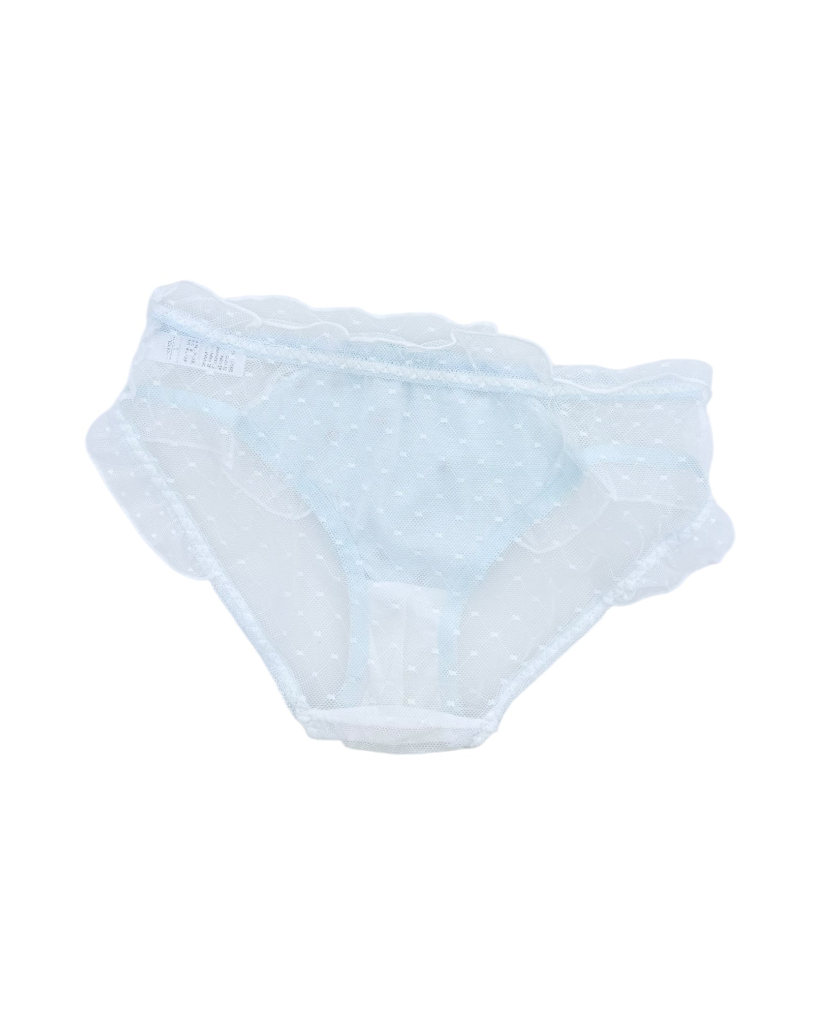 Elegant Blue Floral Mesh Panty