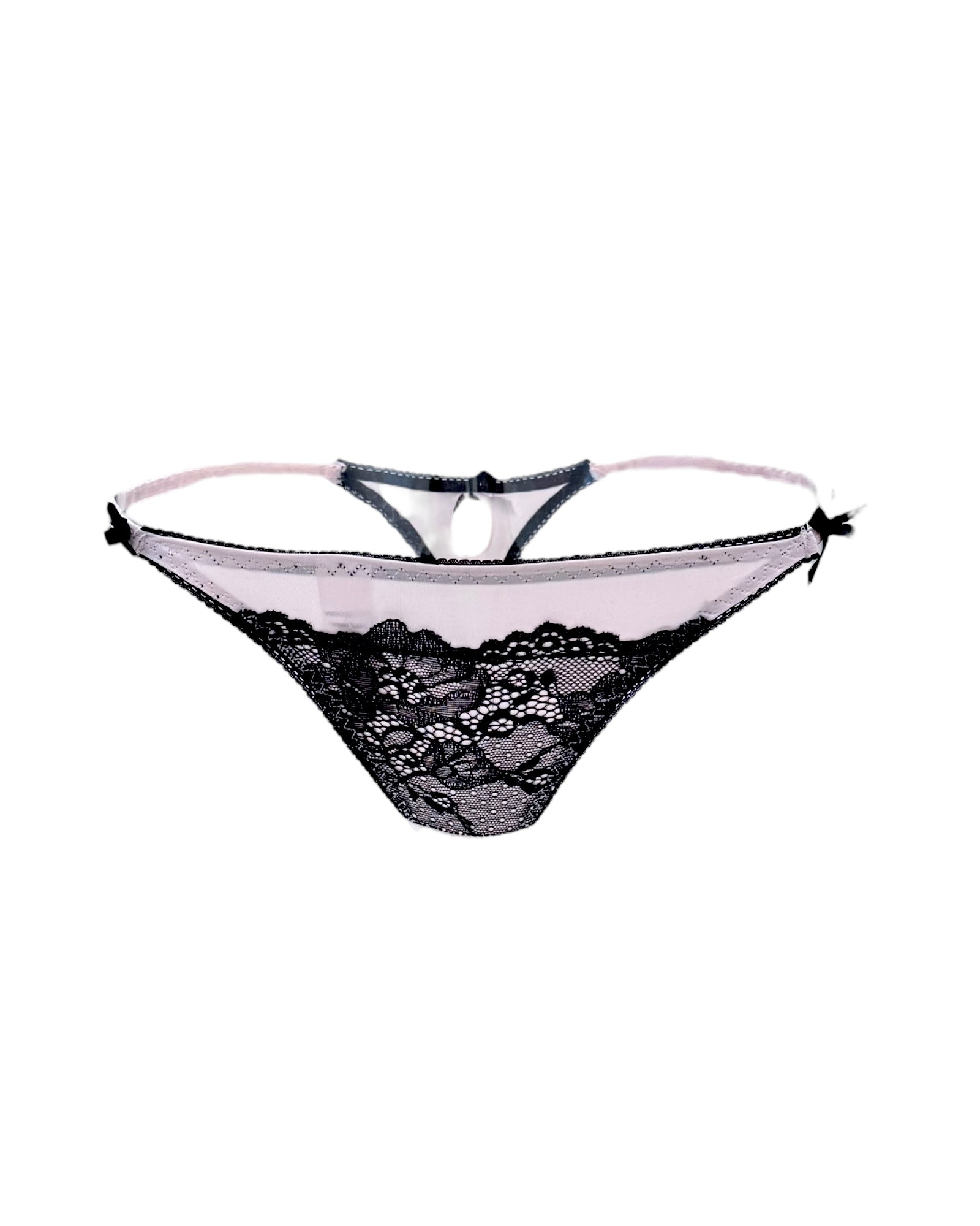 Luxe Lace and Satin Tie-Side Thong