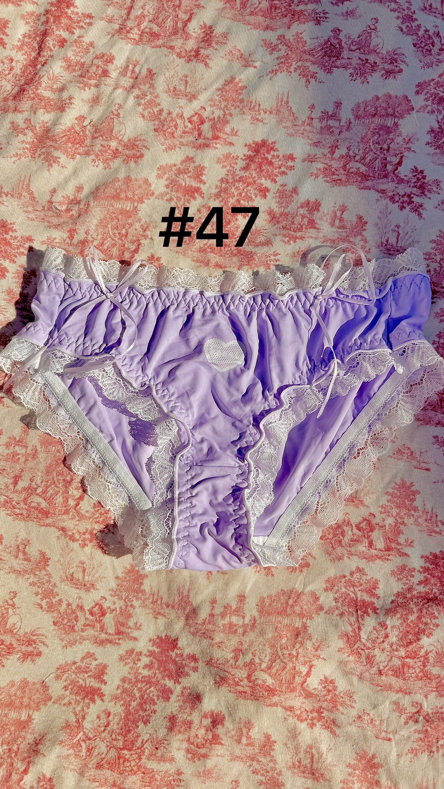 Small size coquette ruffle lace panties