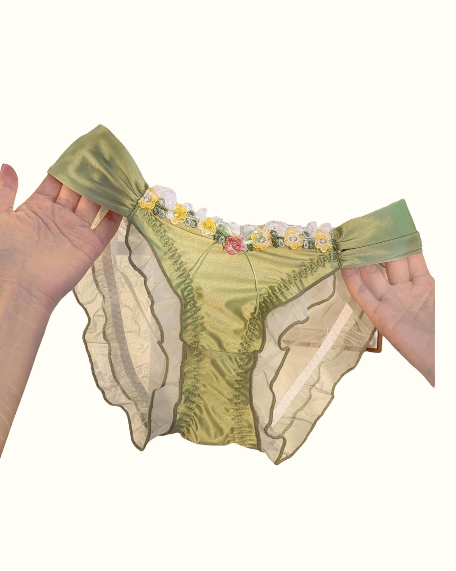 Mixed 5 Women's Lace Coquette Ruffle Panties in Various Designs