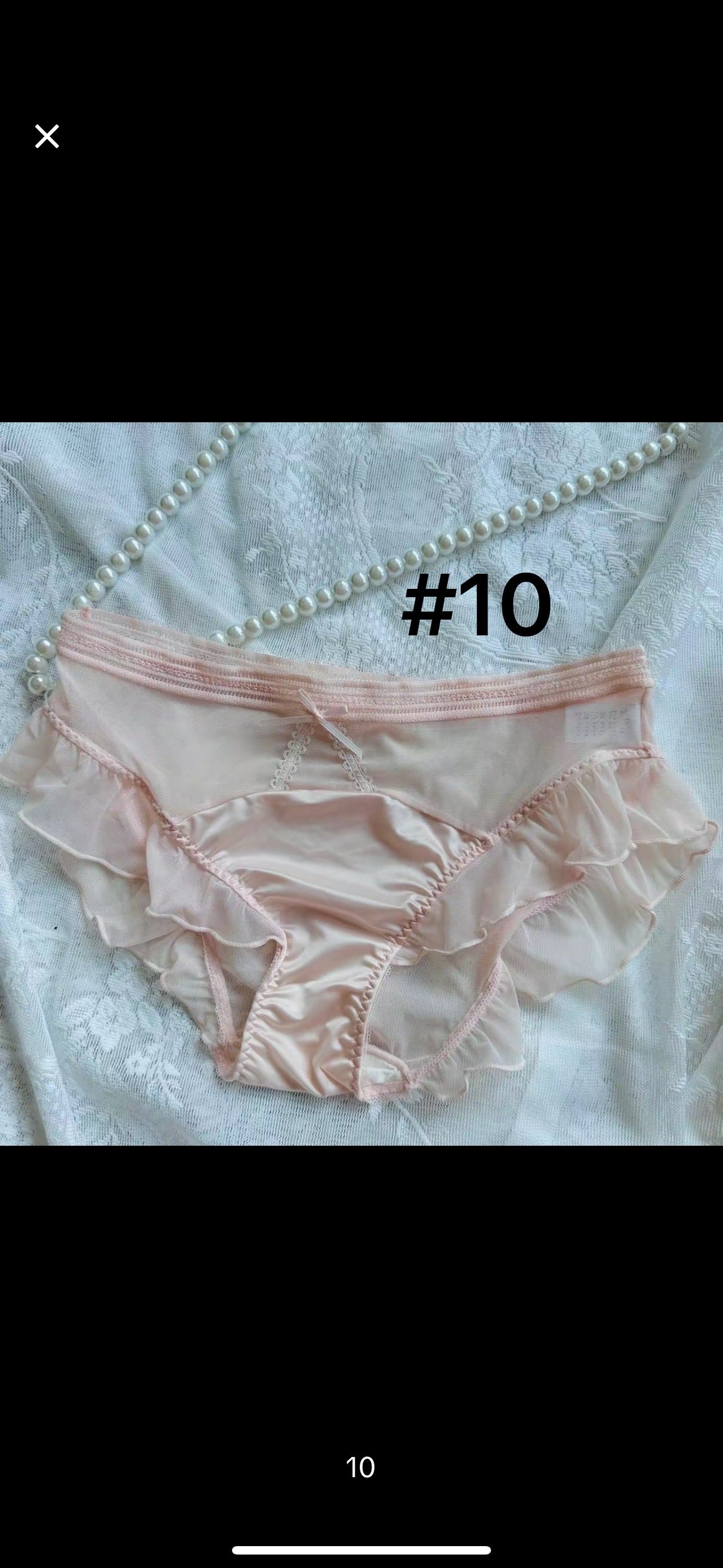 Small size coquette ruffle lace panties