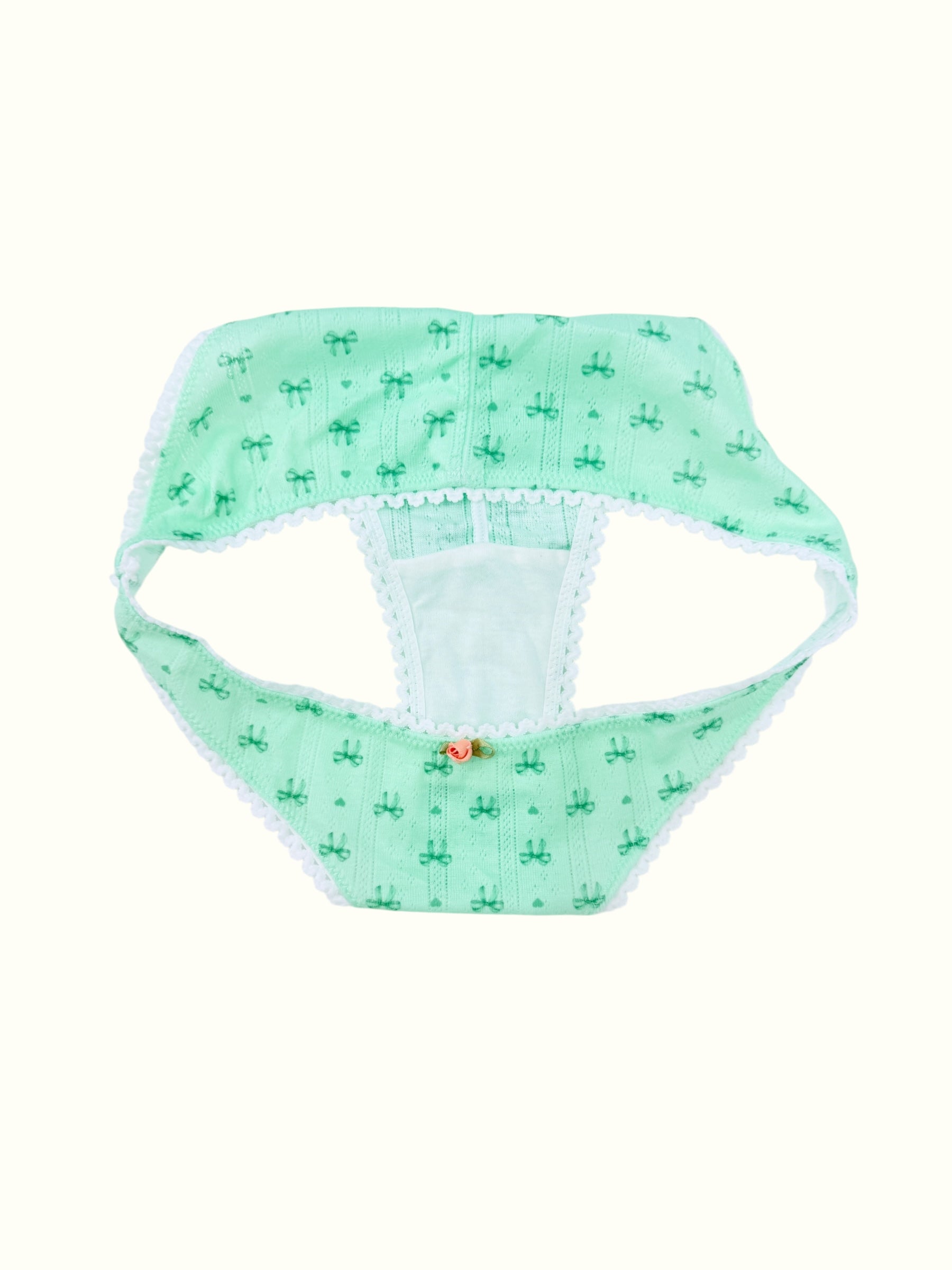 English Rose French-Style Pointelle Cozy Cheeky Panty with Bow