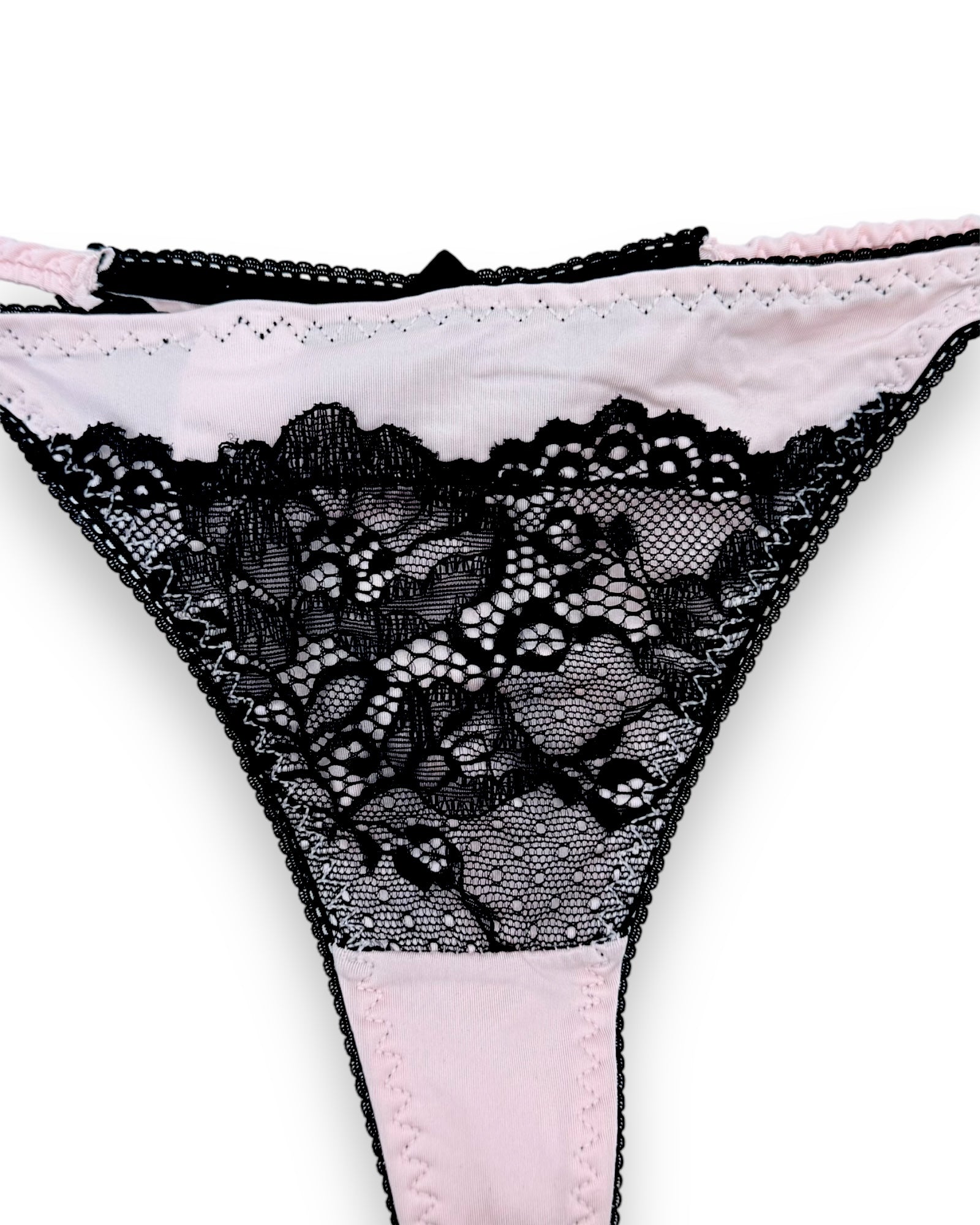 Luxe Lace and Satin Tie-Side Thong