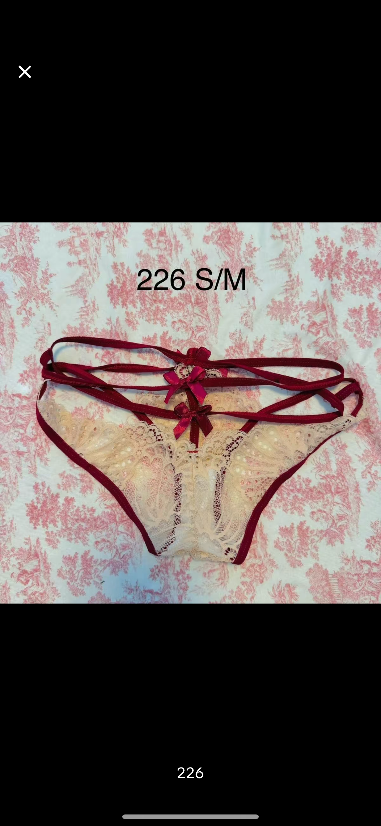 Small size coquette ruffle lace panties