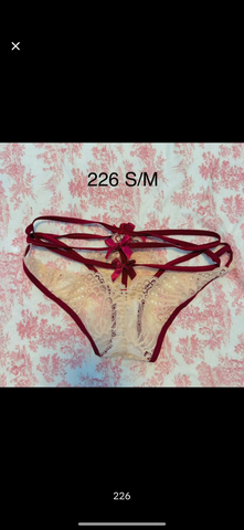 Small size coquette ruffle lace panties