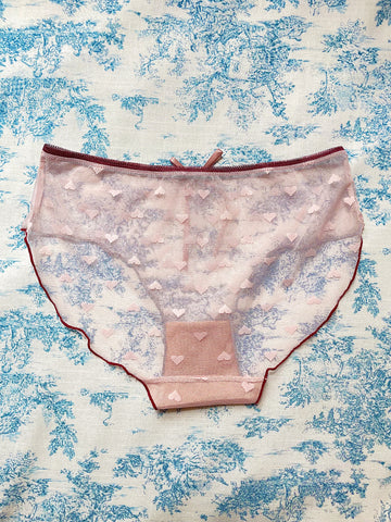 Pink Mesh Heart Panty