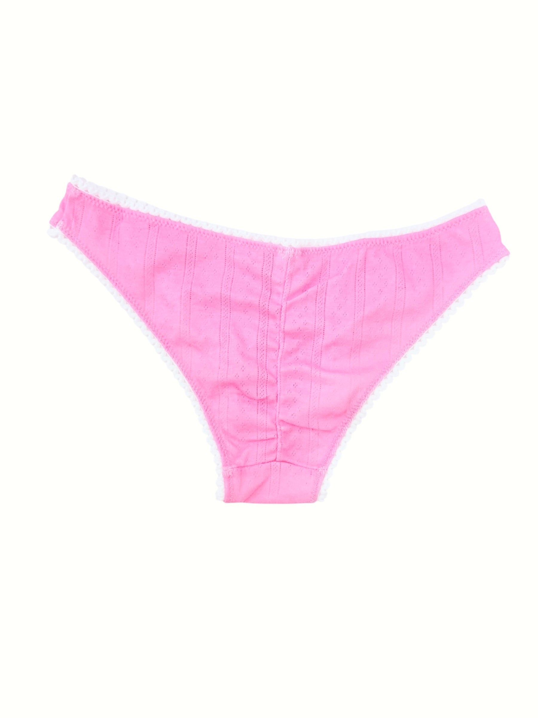 French-Inspired Cotton 90's Pointelle cheeky panty