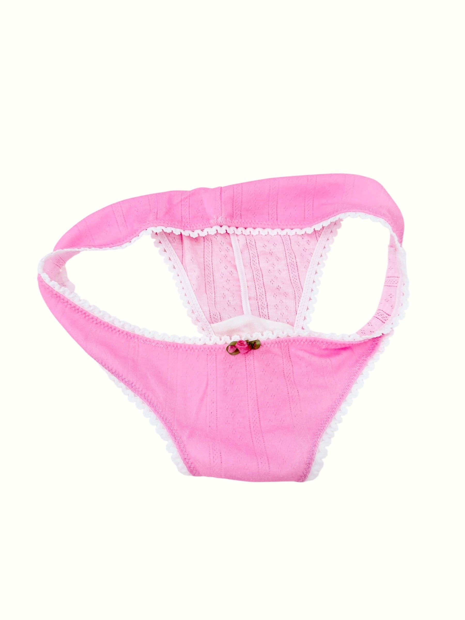 Pointelle Bikini Undie Cute Y2K Coquette Cotton