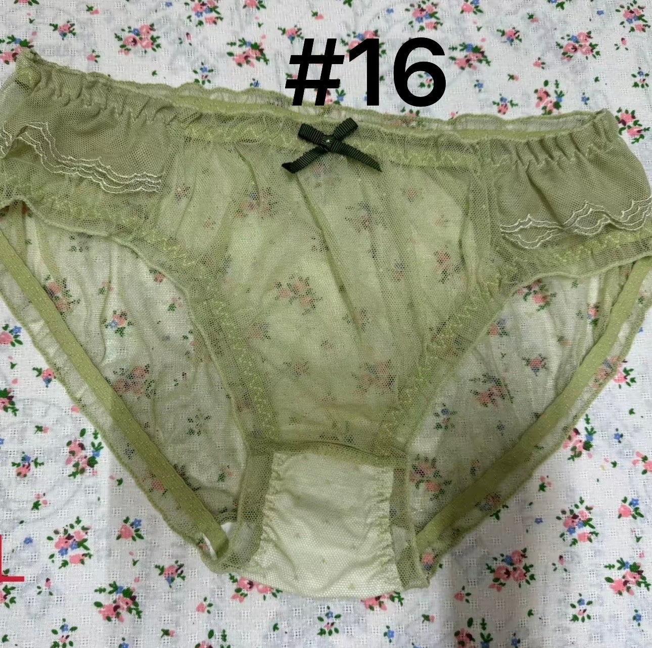 Large Size Undies lace coquette panties Floral Sweet Cute Sweet Womenswear Underwear