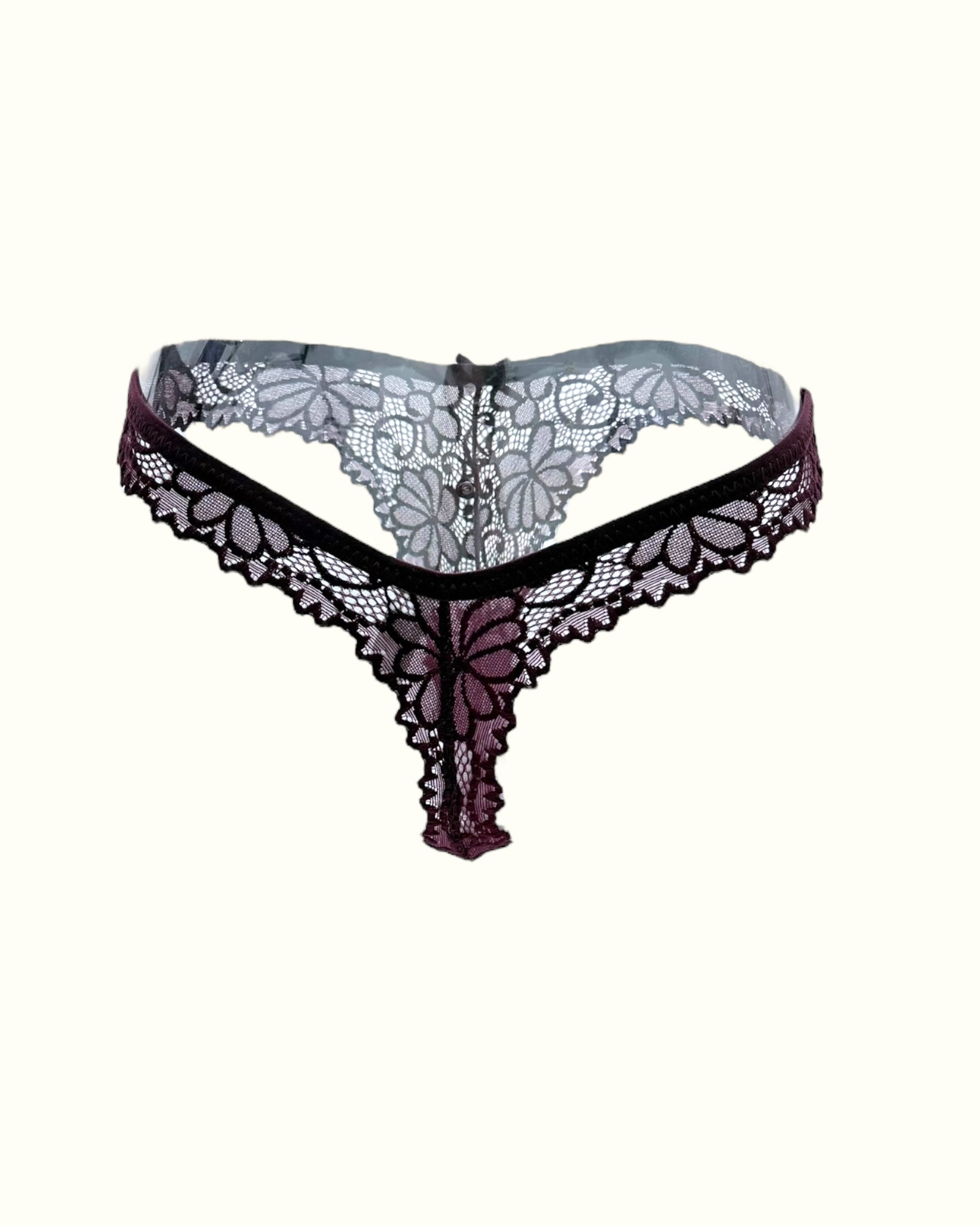 Exquisite Floral Lace Brazilian Thong