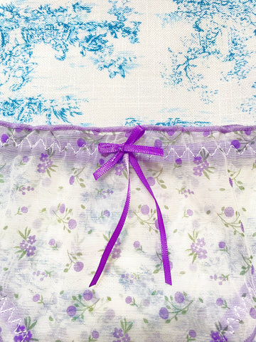 Purple & White Floral Panty