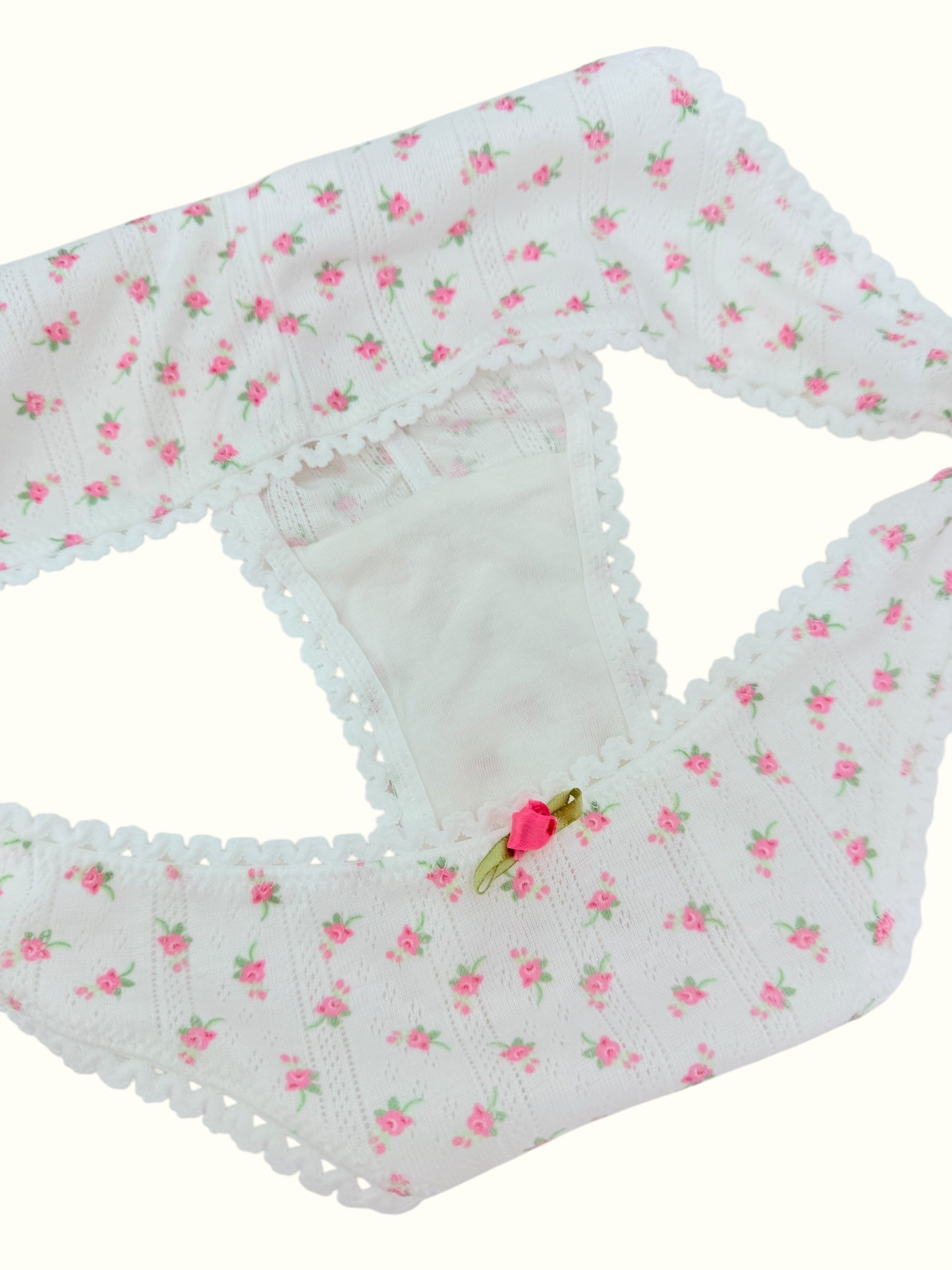 Romantic Floral Pointelle Bralette & Panty Set