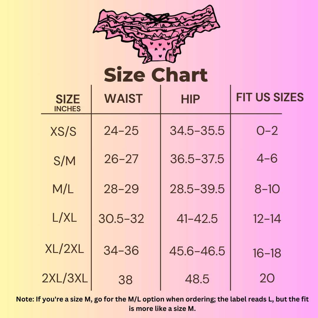 S Size Coquette Y2K cute ruffle panties