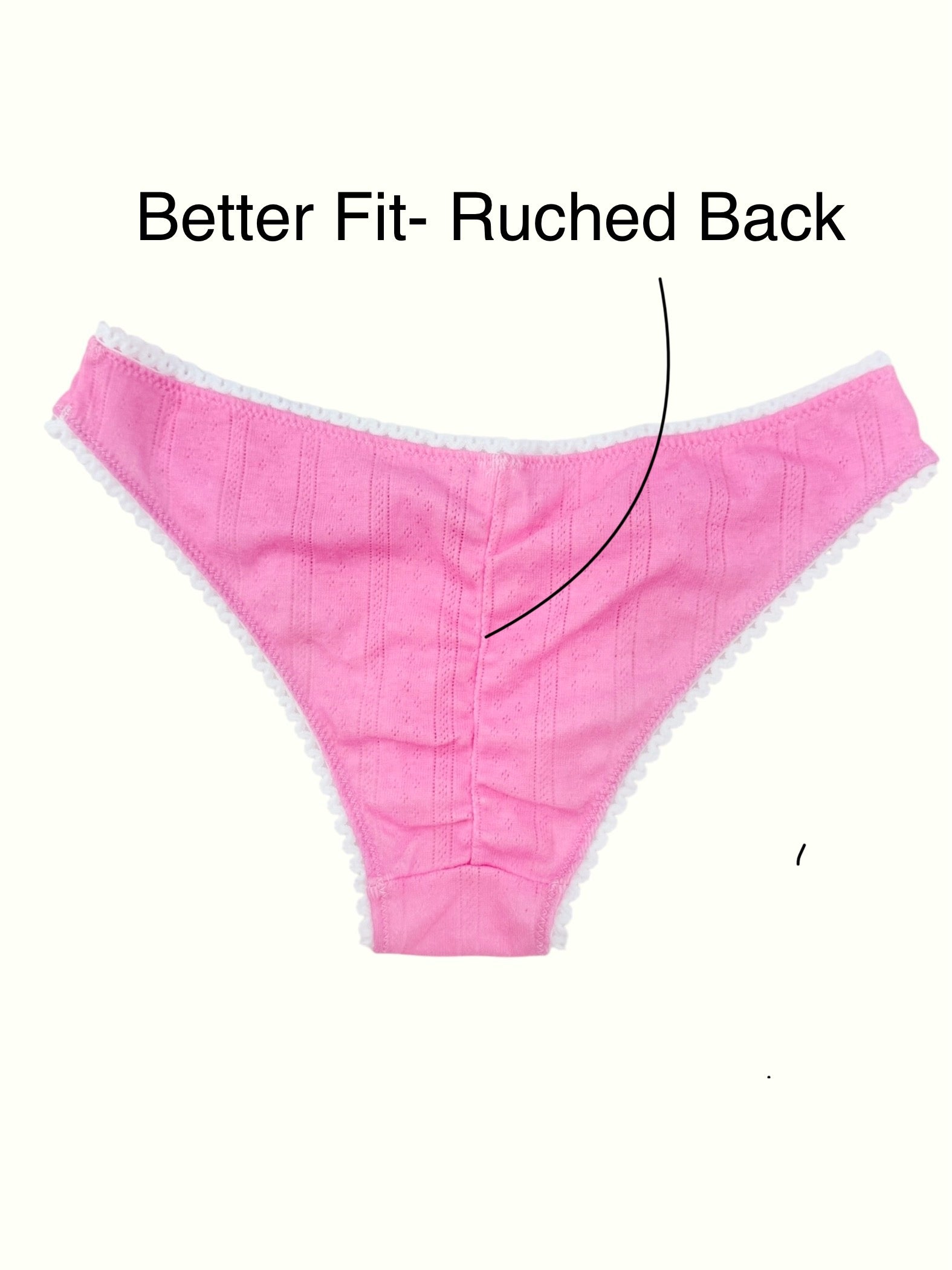 French-Inspired Cotton 90's Pointelle cheeky panty