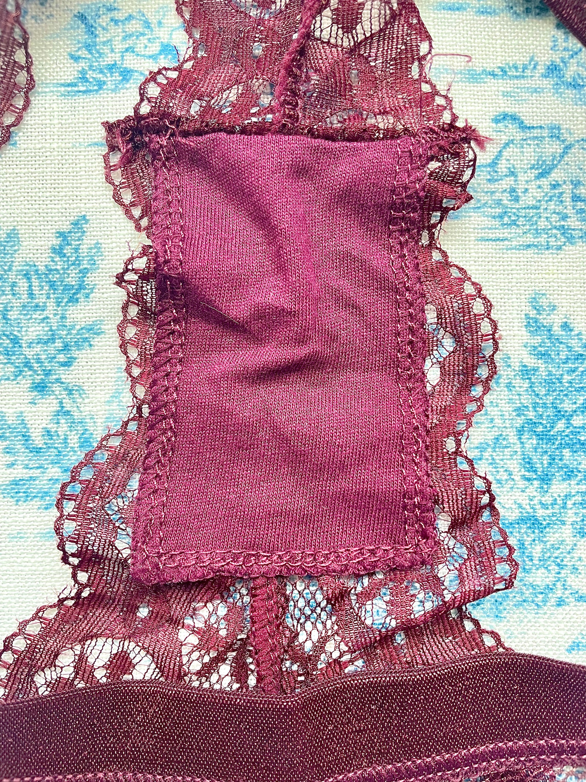 Maroon Lace Bow Panty