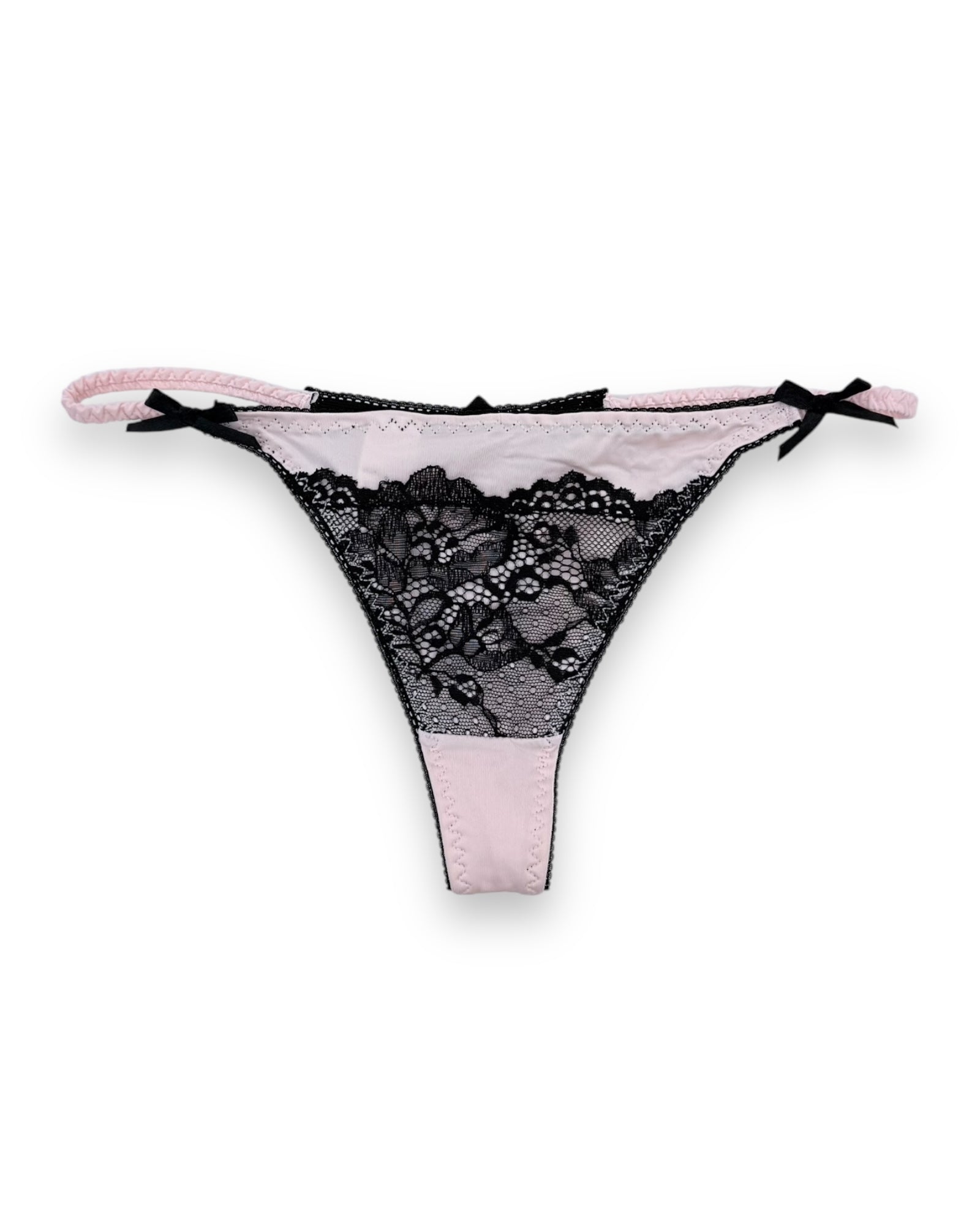 Luxe Lace and Satin Tie-Side Thong