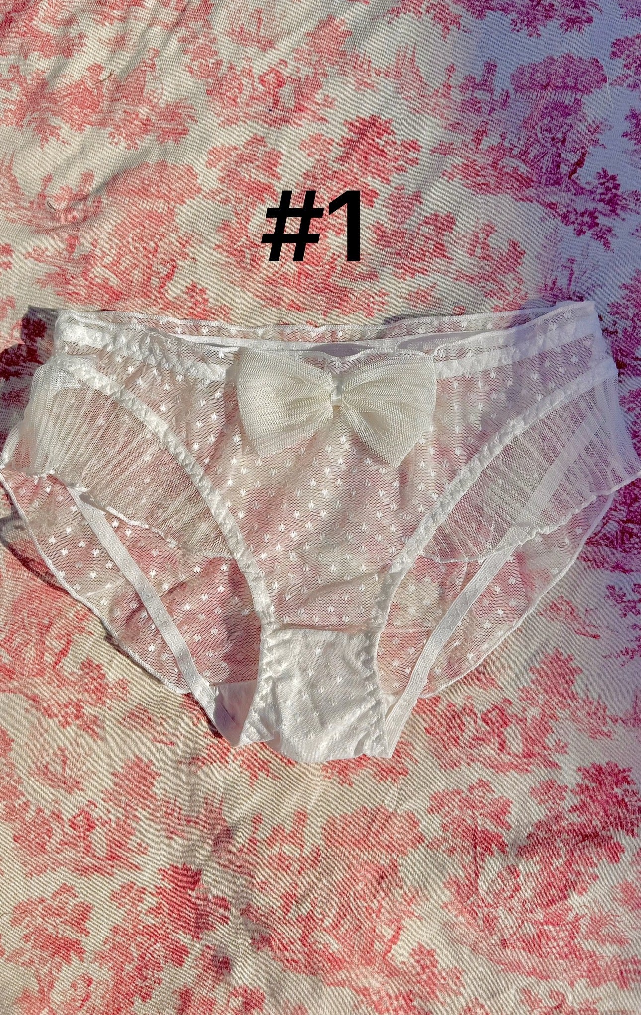 Small size coquette ruffle lace panties