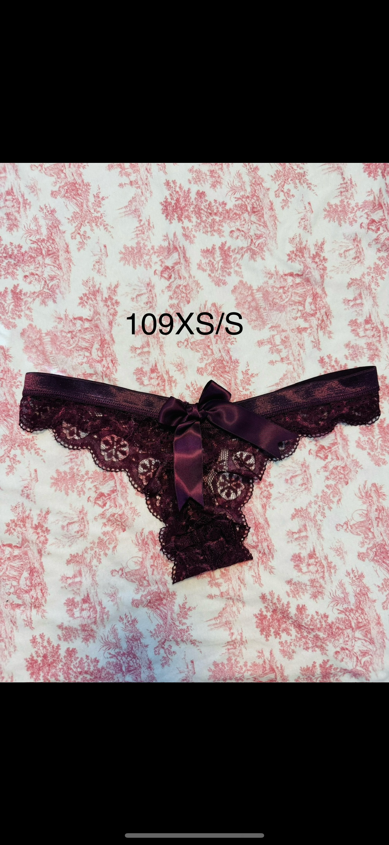 Small size coquette ruffle lace panties