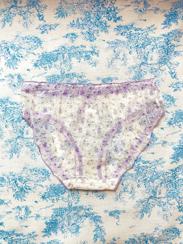 Purple & White Floral Panty