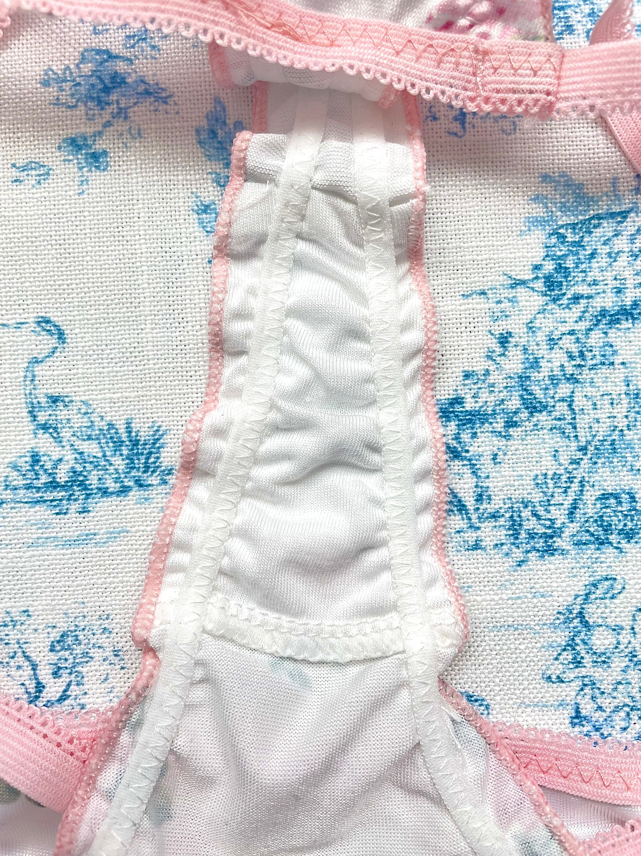 Pink & White Floral Bow Panty