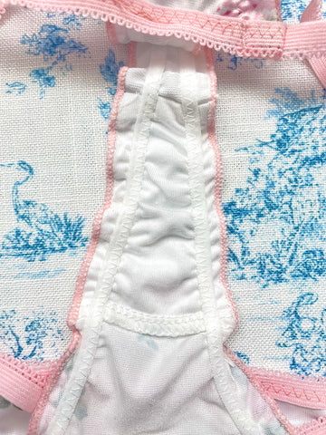 Pink & White Floral Bow Panty