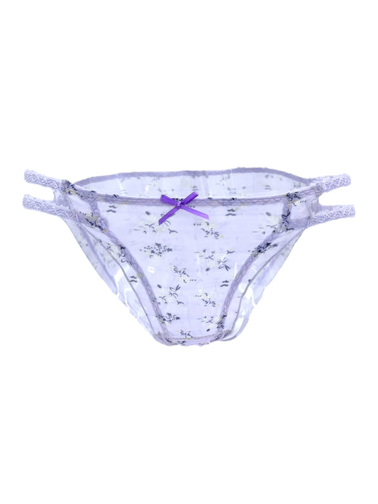 Floral Lace Panty Duo with Bow Accents