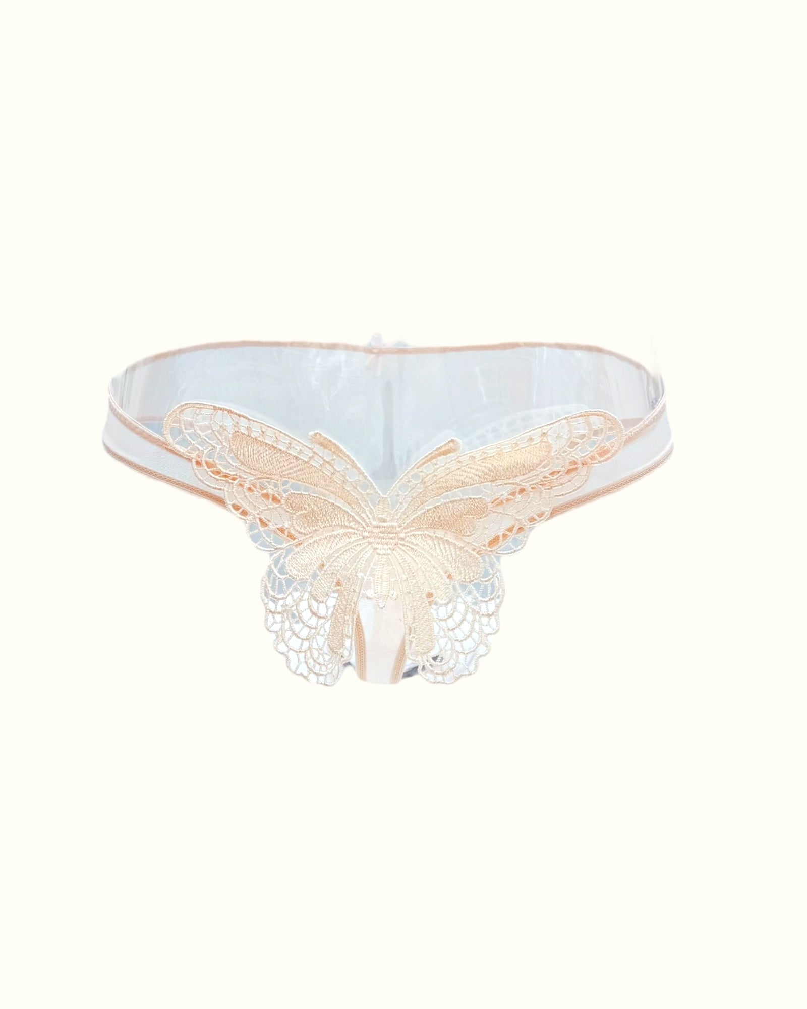 Butterfly Embroidery Mesh Thong