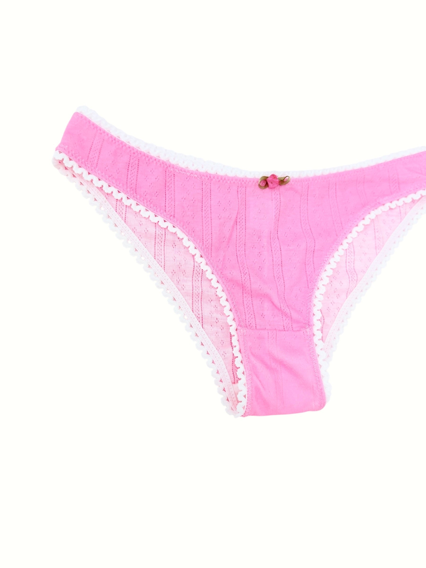 French-Inspired Cotton 90's Pointelle cheeky panty