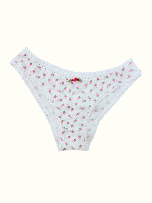 English Rose French-Inspired Cozy Cotton 90's Cheeky Panty