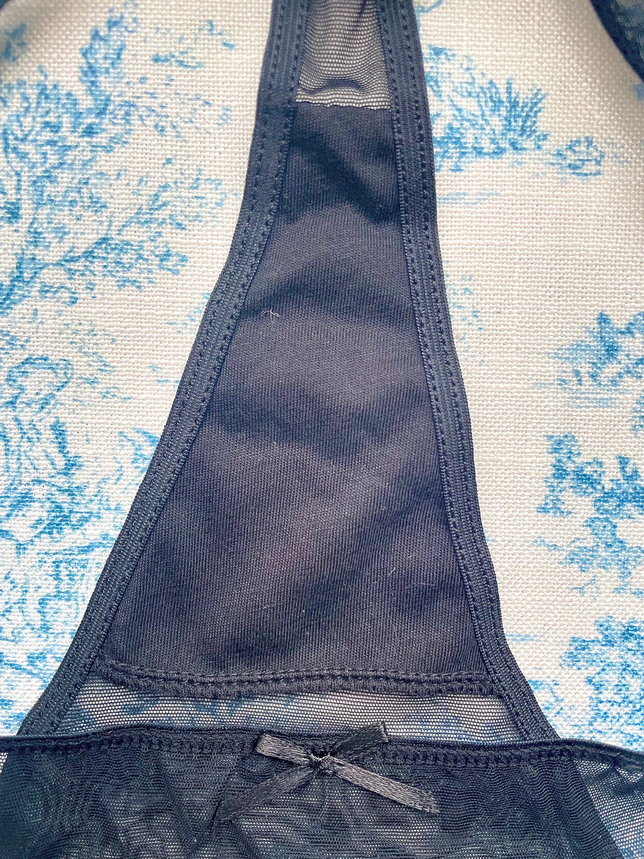 Black Mesh Bow Panty