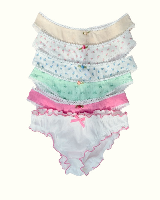 Pointelle Bikini Undie Cute Y2K Coquette Cotton