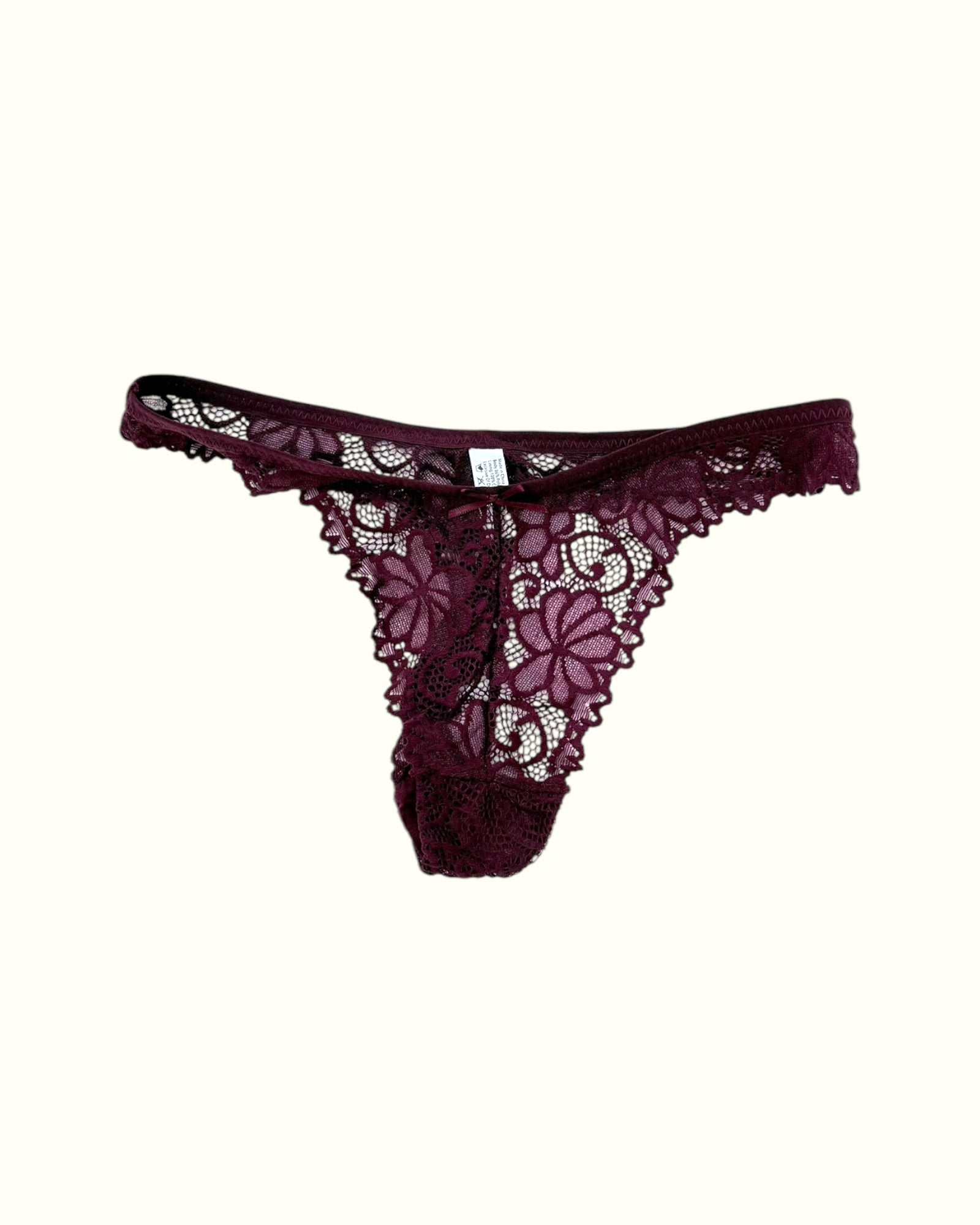 Exquisite Floral Lace Brazilian Thong