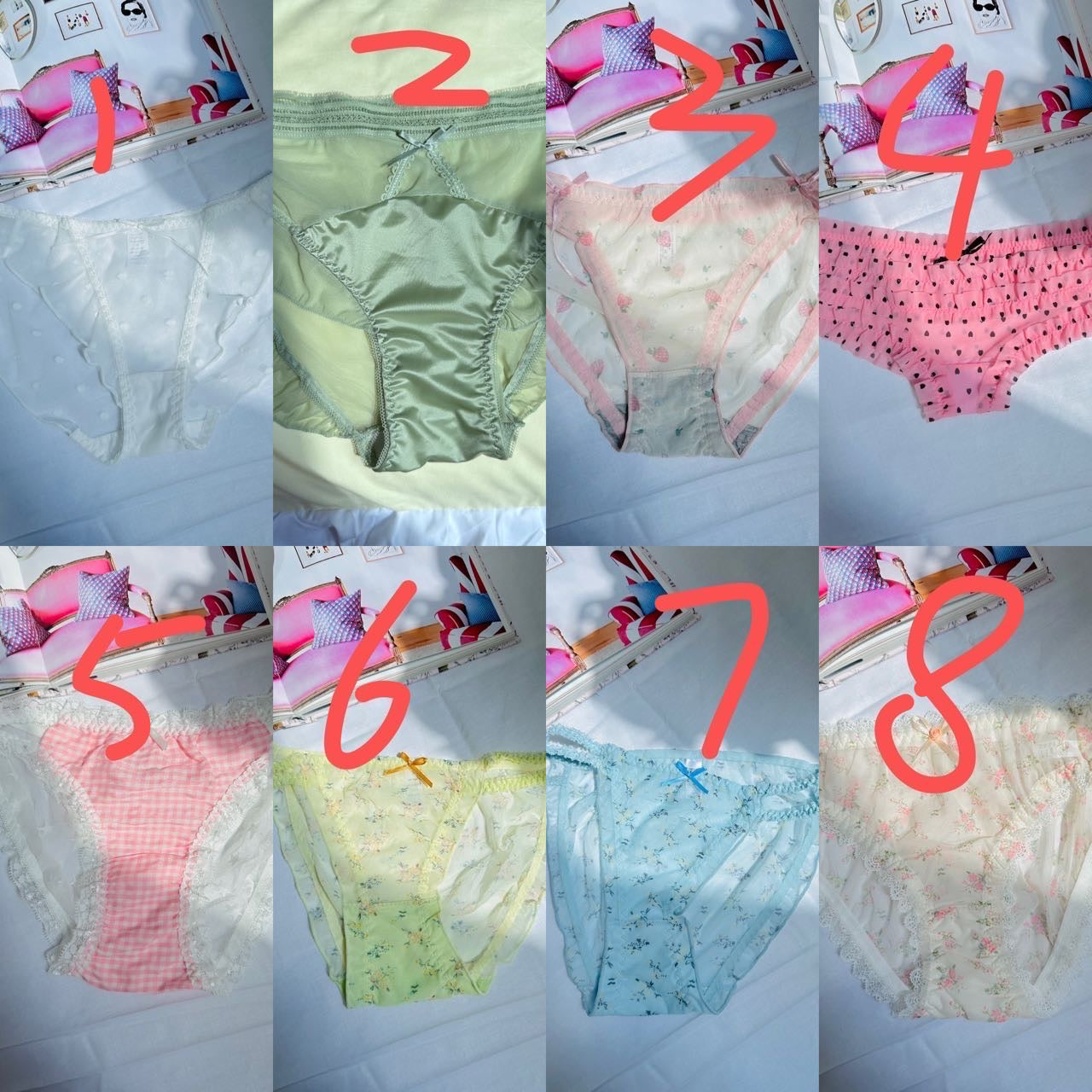 S Size Coquette Y2K cute ruffle panties