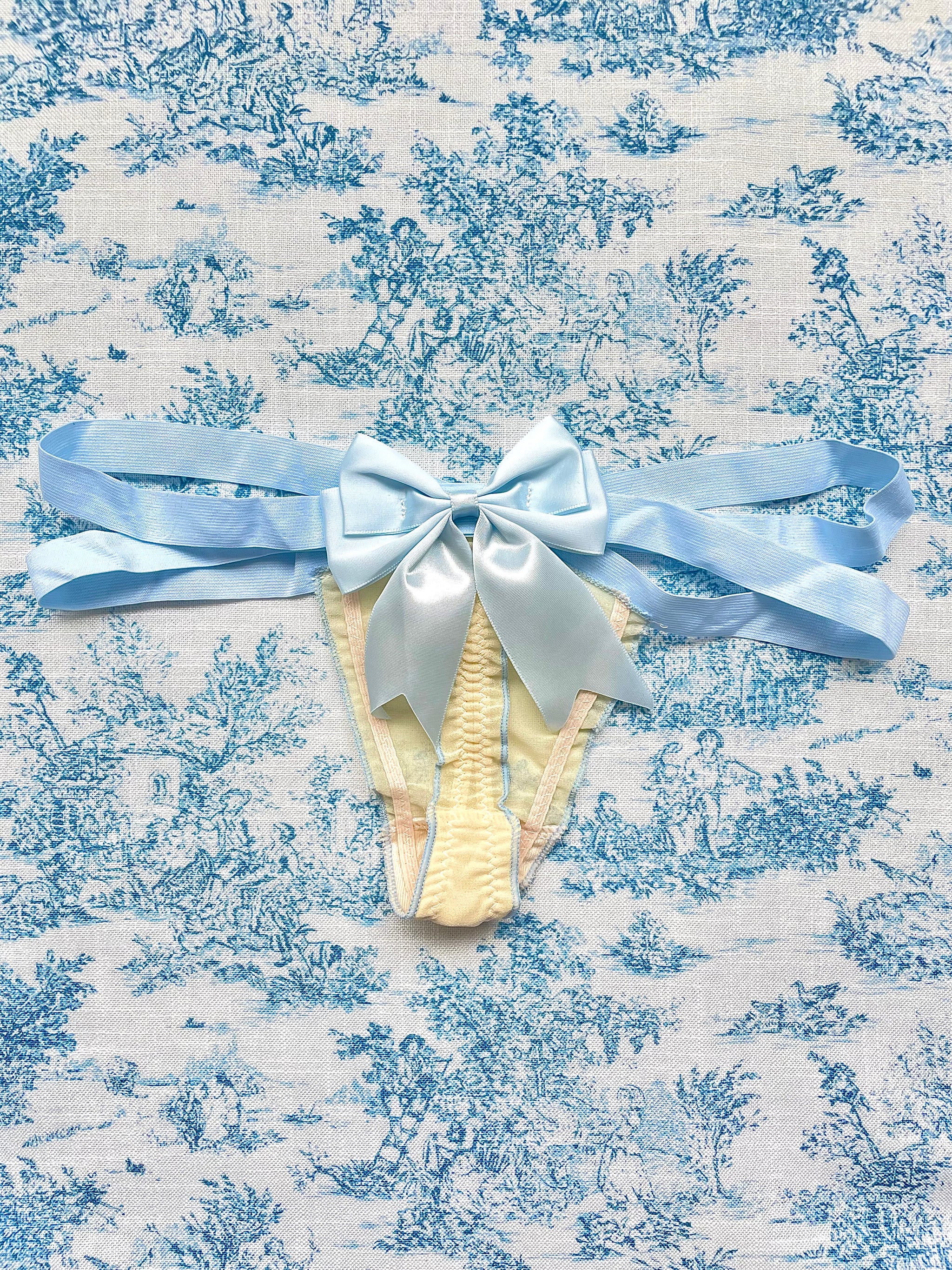 Blue Strap Bow Panty