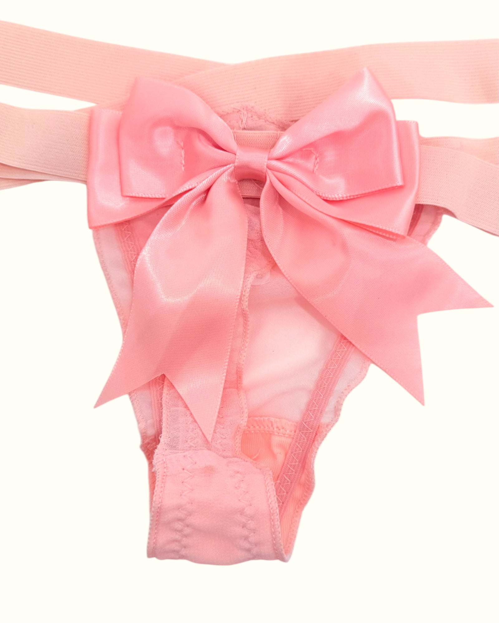 Playful Satin Bow Thong