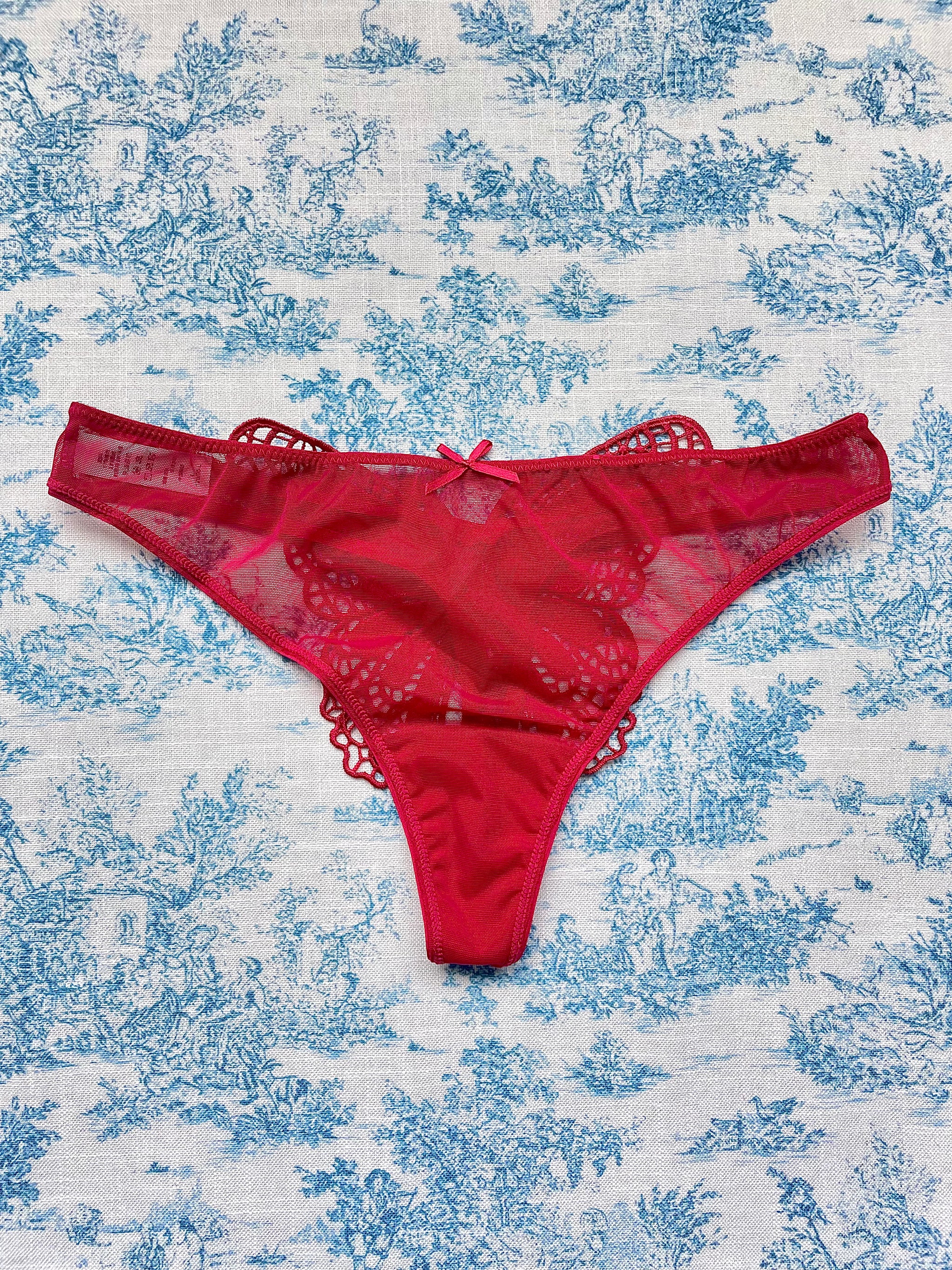 Red Mesh Butterfly Panty