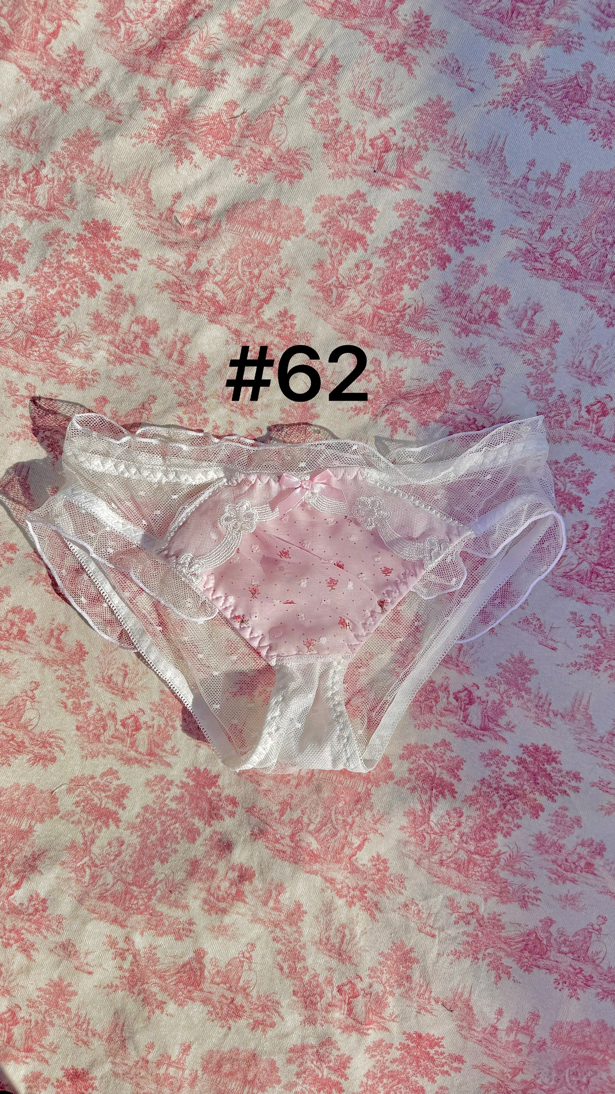 Small size coquette ruffle lace panties