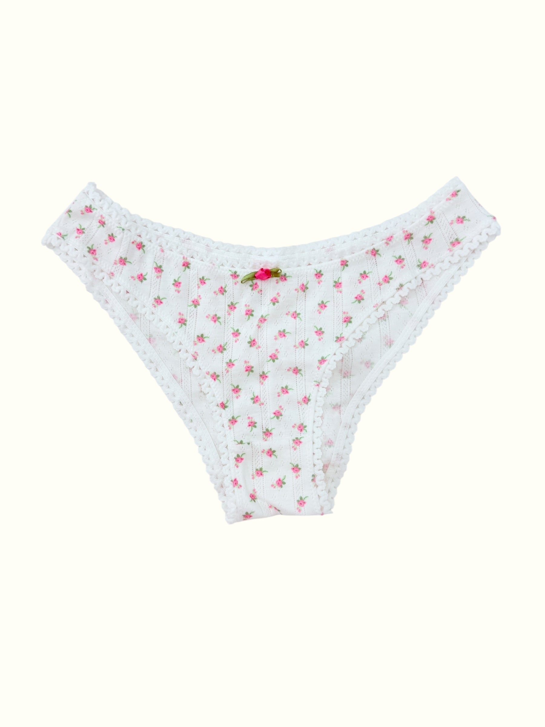 Pointelle Bikini Undie Cute Y2K Coquette Cotton