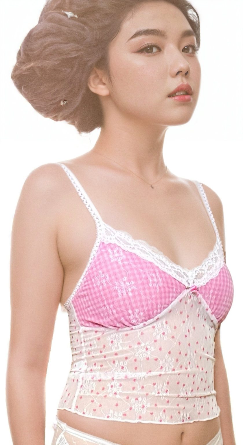 Pink rose cottagecore cami top Panty Set