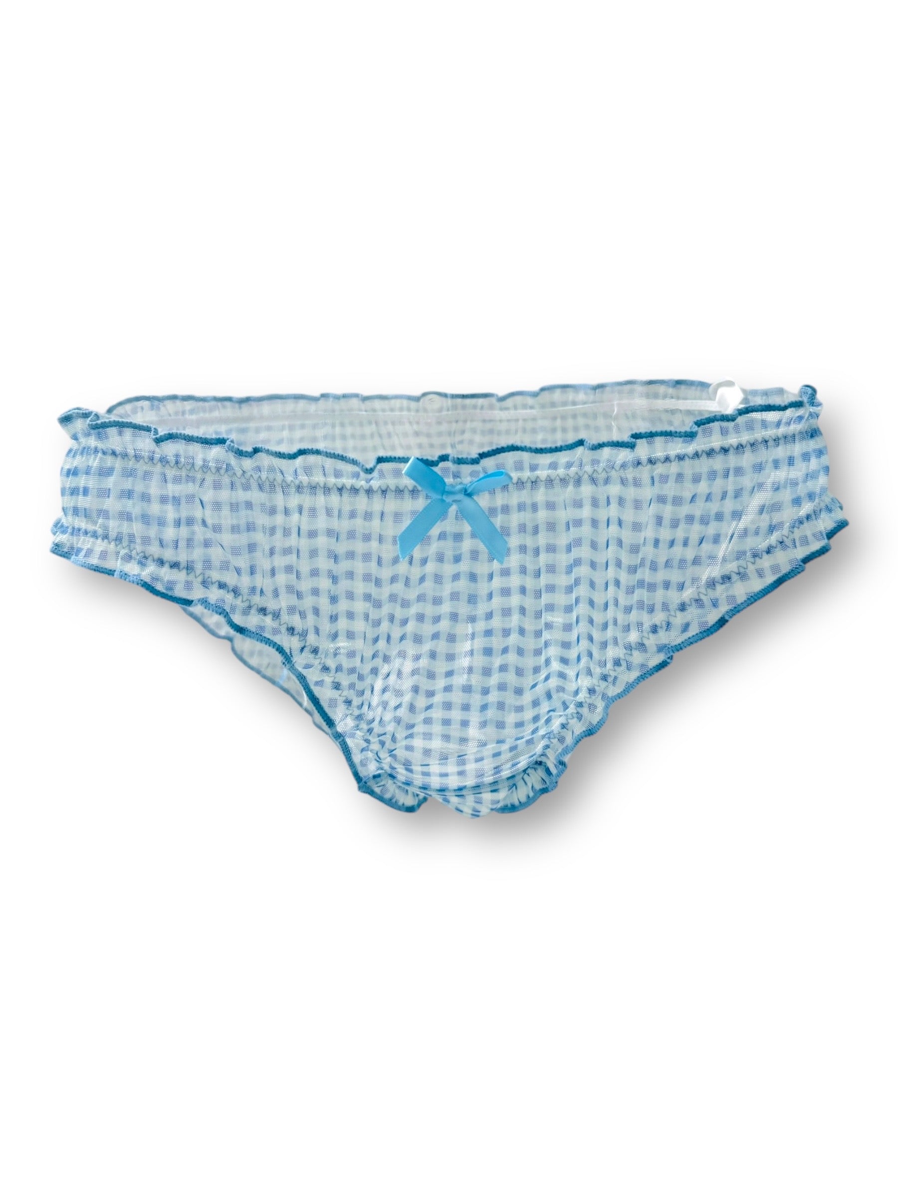 Gingham Sheer Blue Coquette Panty