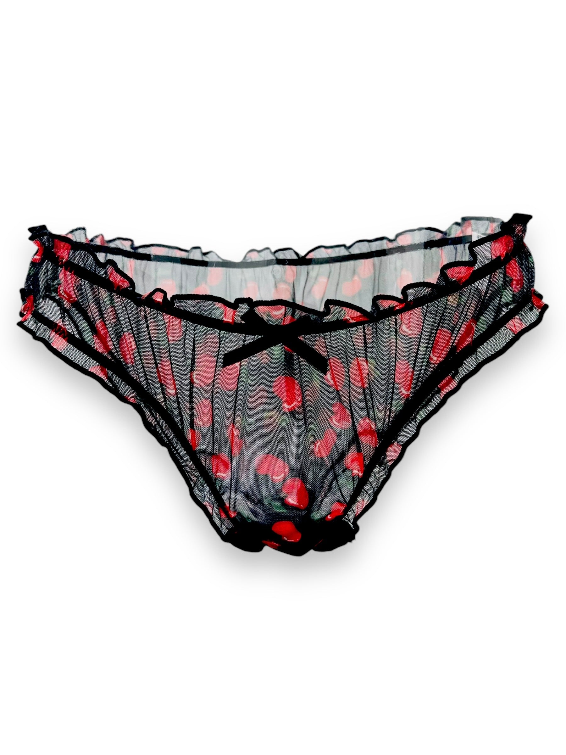 Cherry Sheer Black Coquette Panty