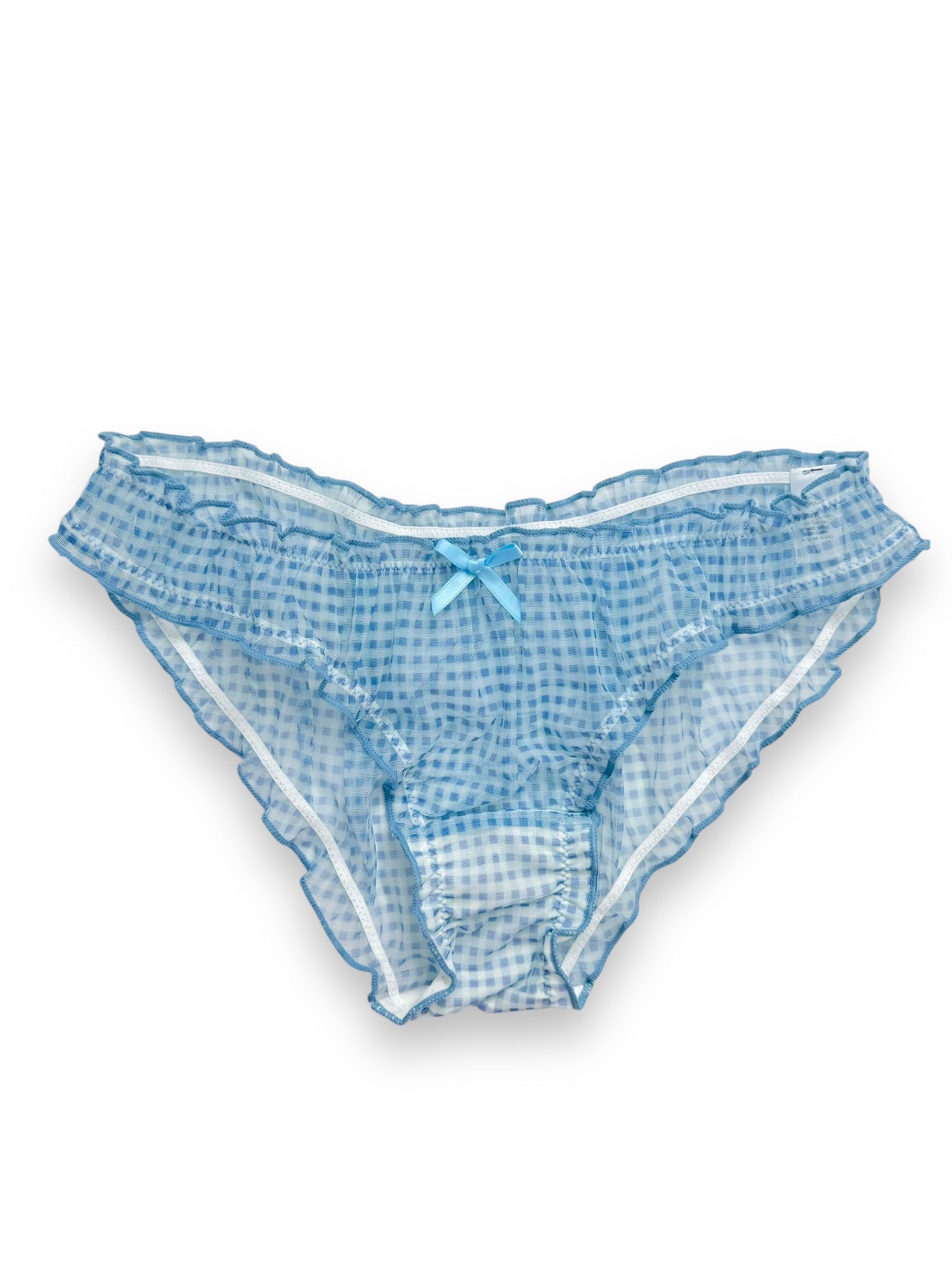 Gingham Sheer Blue Coquette Panty