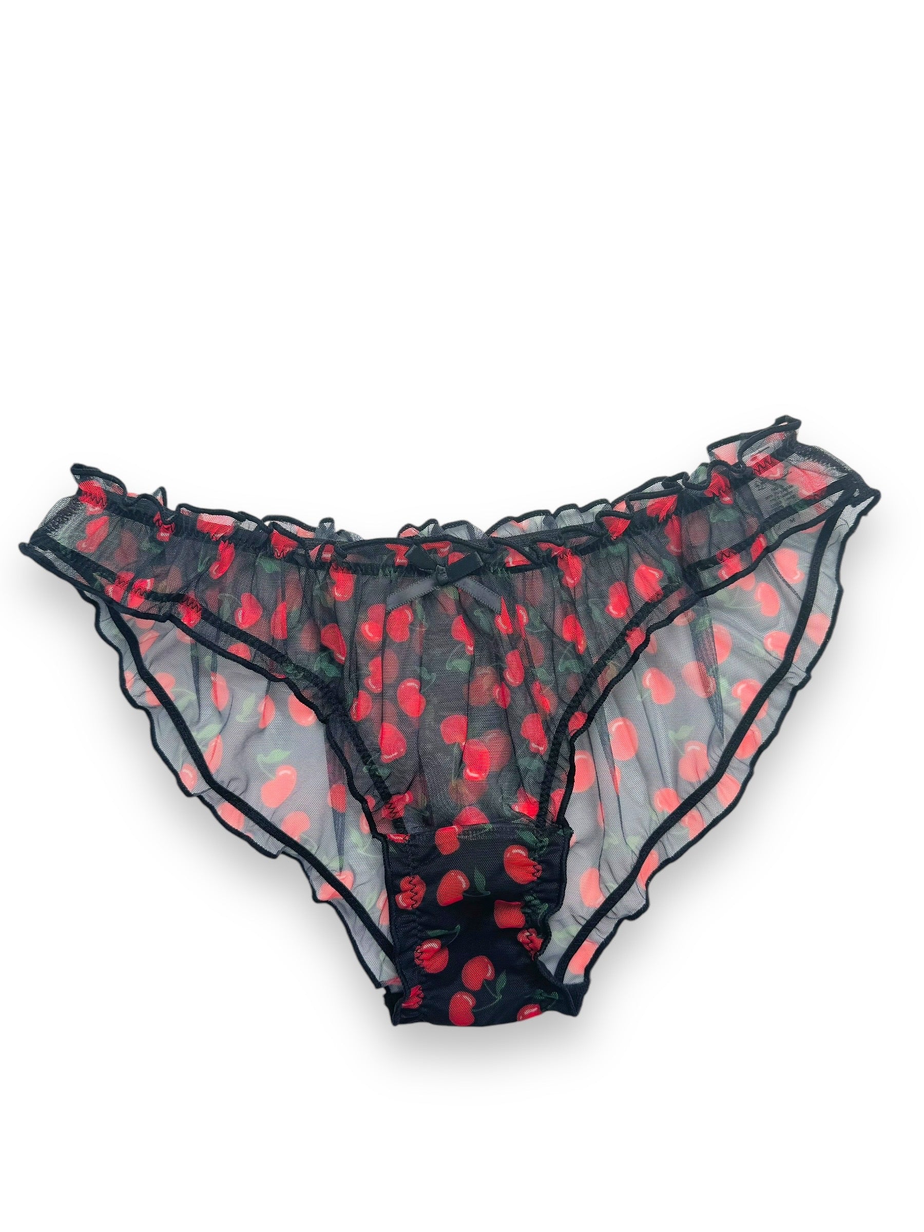 Cherry Sheer Black Coquette Panty