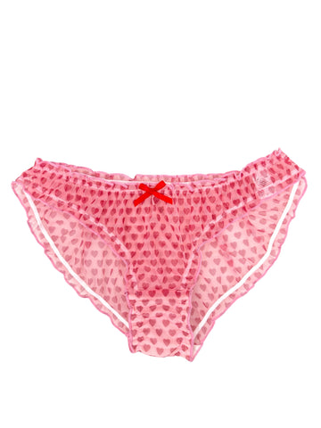 Pink Sheer Heart Coquette Panty