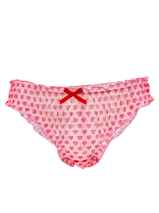 Pink Sheer Heart Coquette Panty