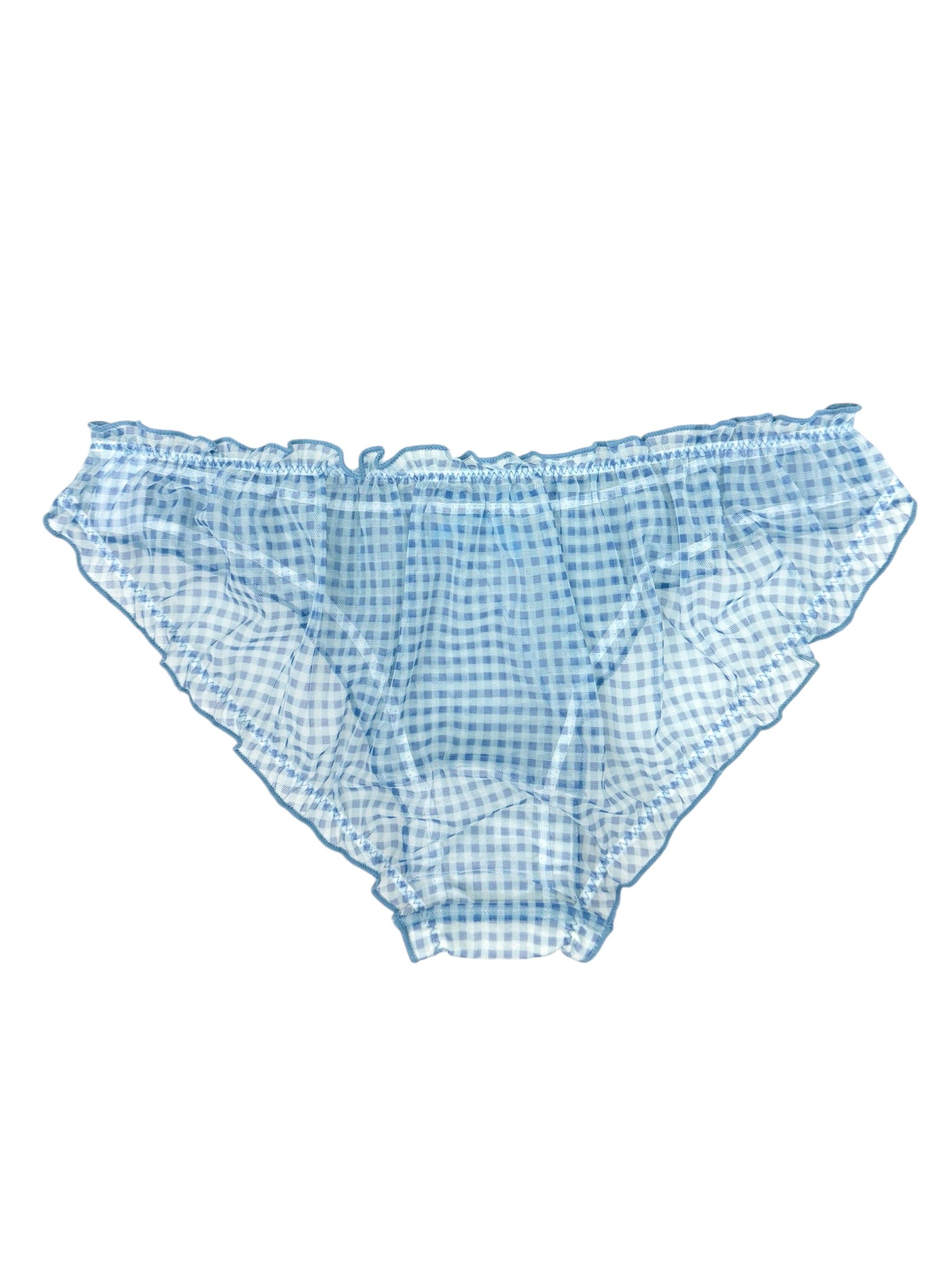 Gingham Sheer Blue Coquette Panty