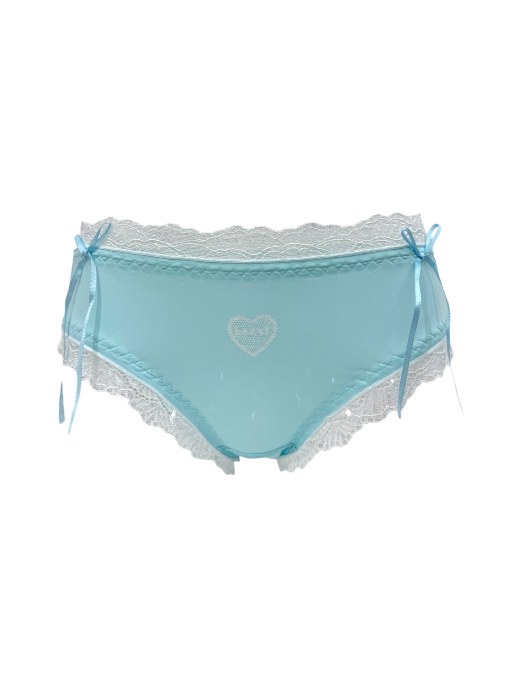 Blue & White Lace Trim Panty