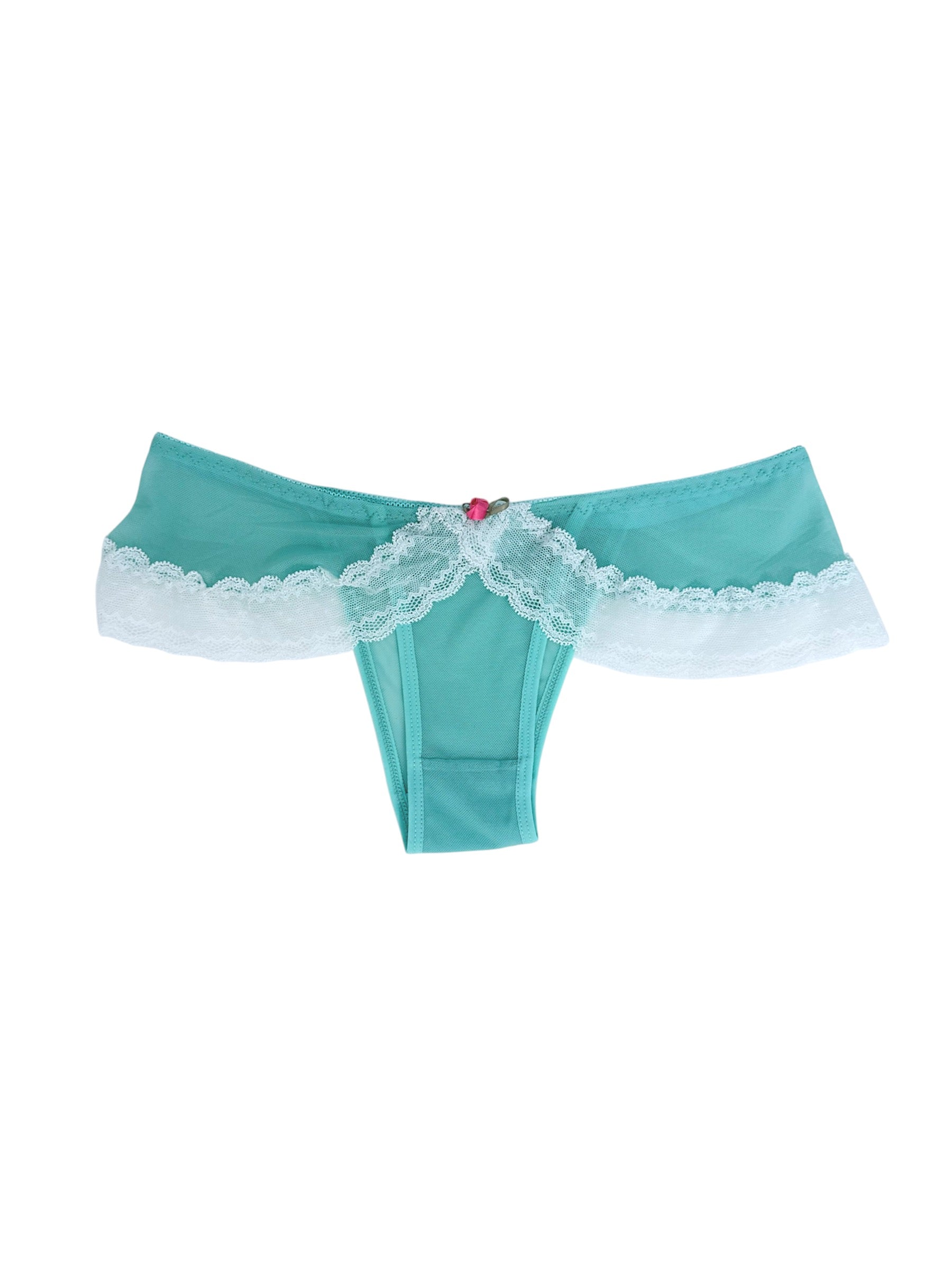 Aqua Lace Trimmed Coquette Panty