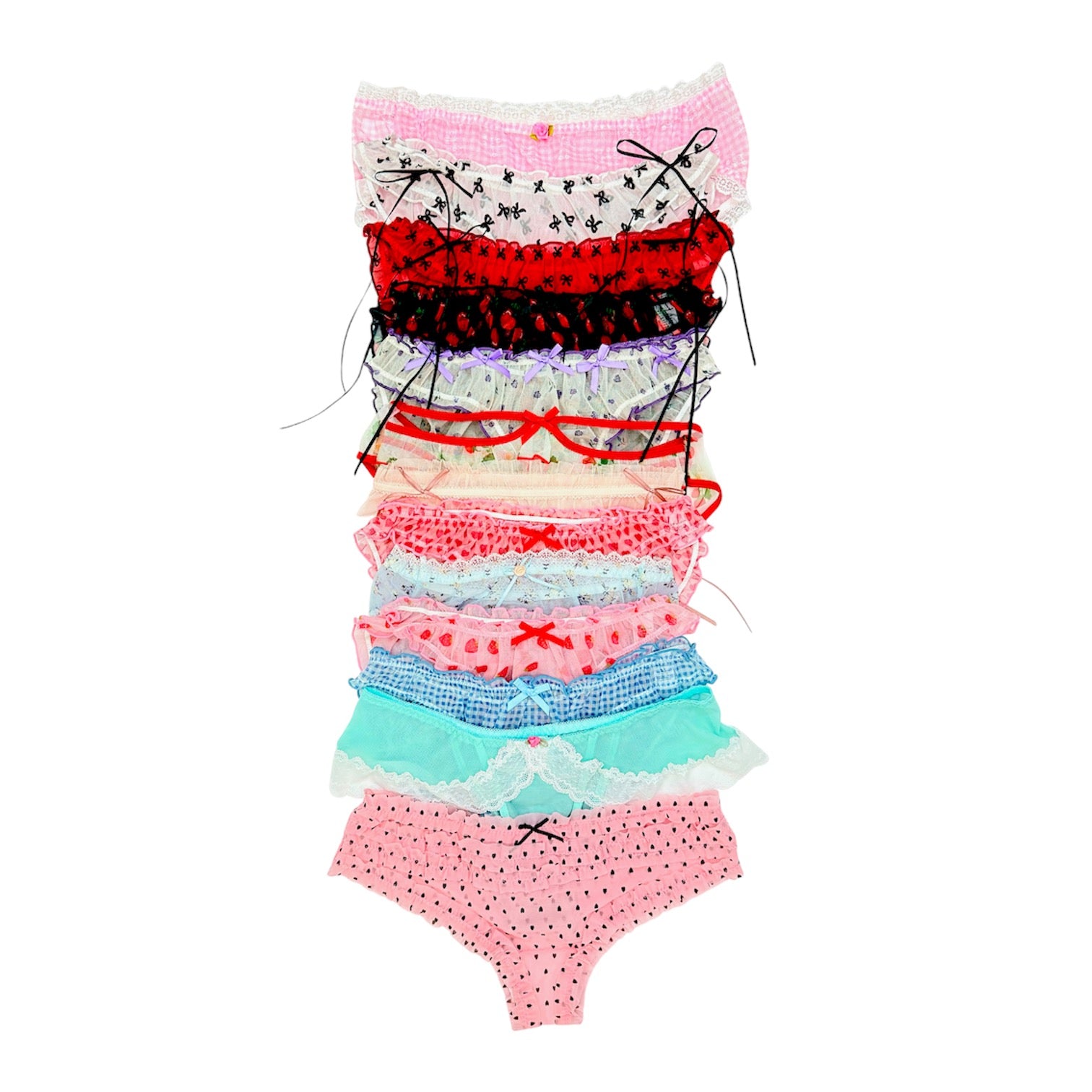 XS -2XL Size Conquete vintage flower Panty Polka Dot Floral Sexy Cotton Cotton Fabric Mesh Panties Womenswear fall underwear